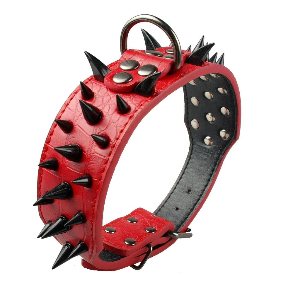 Spiked Leather Collar